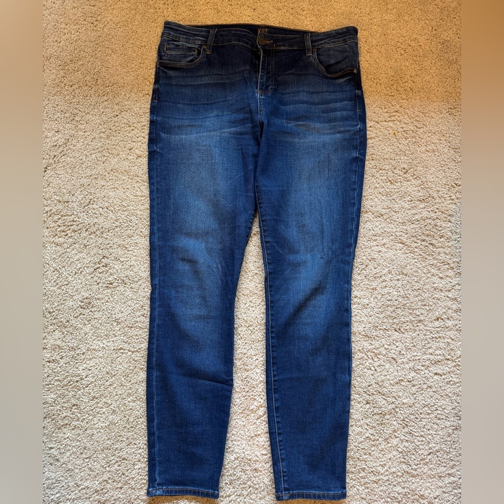 Kut from the Kloth size 16 short Dark Indigo Skinny Jeans